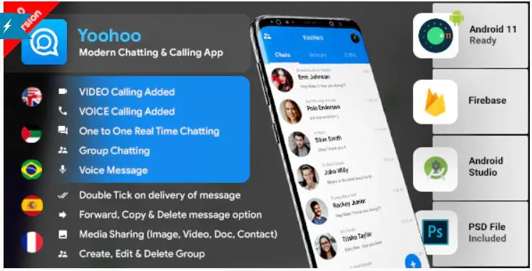 Complete Android Chatting App with Voice and Video Calls in Android Studio, android studio, free download, free app, free source code, mobile app, free android studio, make an app, learn studio, android, ios, tutorial