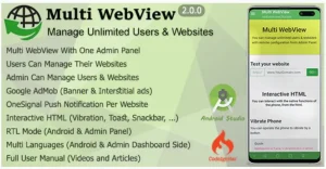 Multi WebView and Admin Panel App in Android Studio, android studio, free download, free app, free source code, mobile app, free android studio, make an app, learn studio, android, ios, tutorial