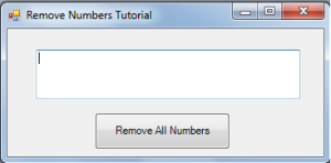 Removing All Numbers